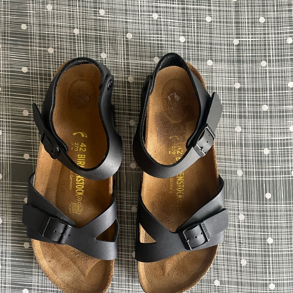 Birkenstock Black Leather Sandals - Picture 2 of 4